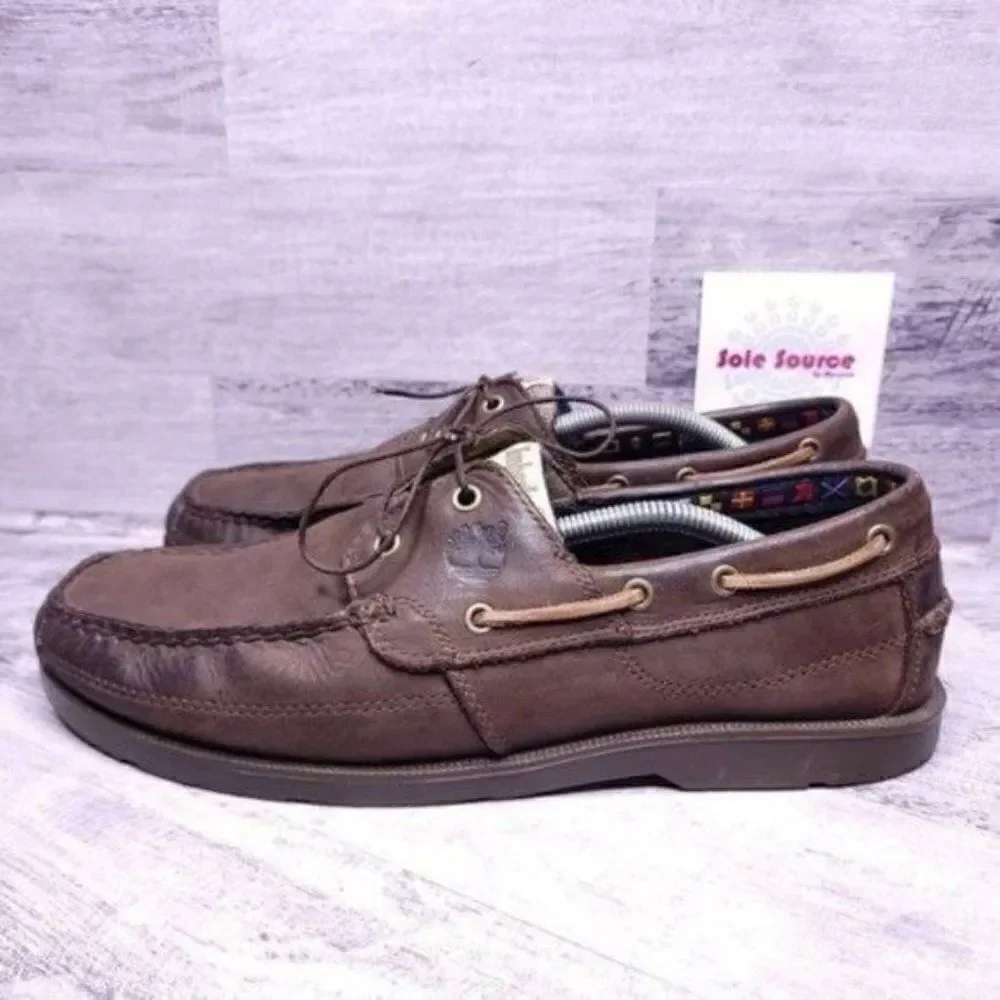 Timberland Earthkeepers Anti-Fatigue Leather Boat Shoe Loafer Brown Men's sz 11